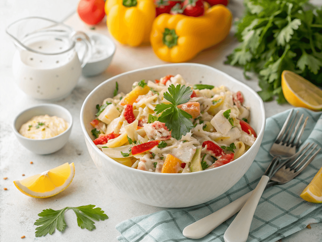crab pasta salad recipe